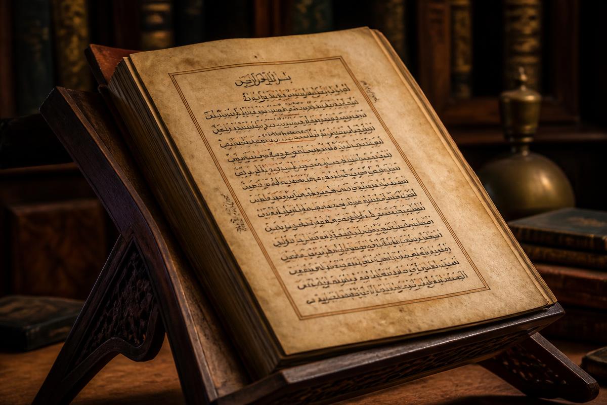 Classical Islamic theological manuscript (Public Domain)